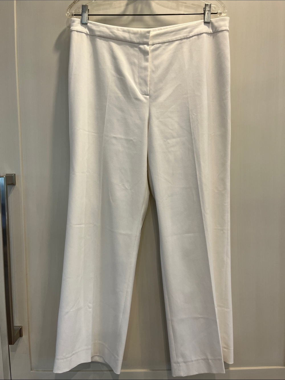 St. john Collection Classic Wide-Leg Women's White Trousers